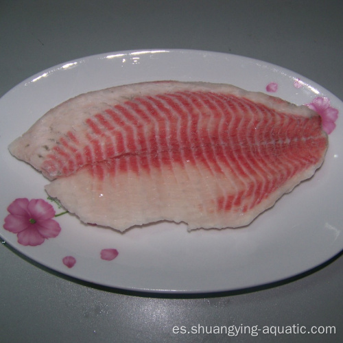 Filetes de tilapia congelados pescado con paquete de vacunas